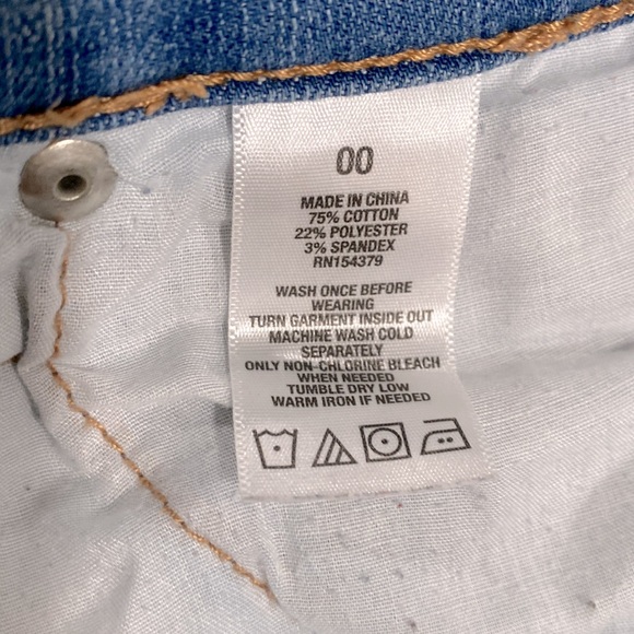 Aeropostale Jeans Women Blue Distressed Look FLEX EFFECTS High Waisted SIZE 00 - Picture 5 of 11